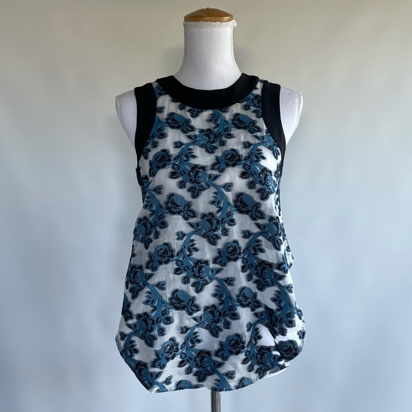 Prabal Gurung Floral Asymmetrical Tank - sz 2 - Picture 2 of 6